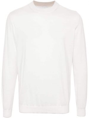 Памучен пуловер Eleventy бяло