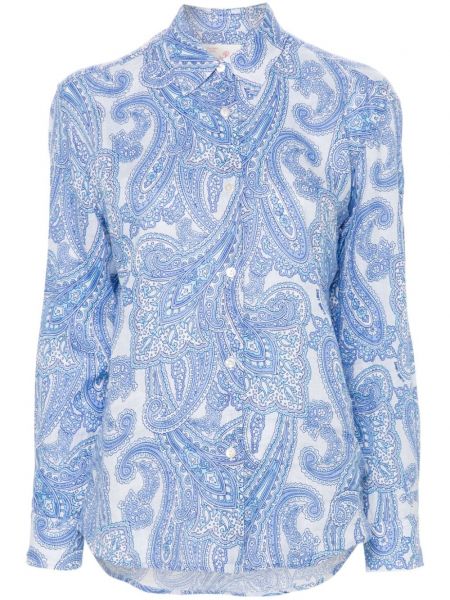 Košeľa s potlačou s paisley vzorom Mc2 Saint Barth modrá