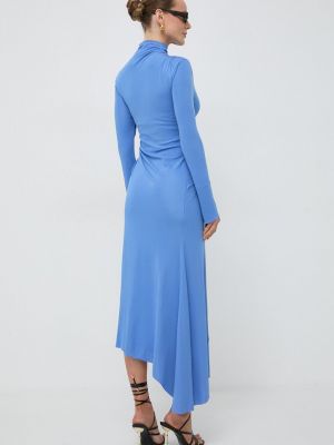 Dlouhé šaty Victoria Beckham modré