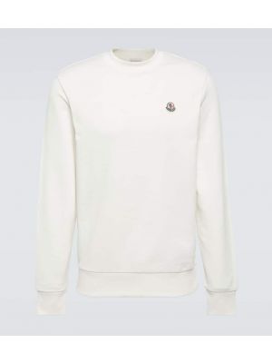 Jersey sweatshirt aus baumwoll Moncler weiß