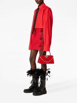 Krepové mini sukně s mašlí Valentino Garavani červené