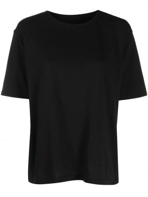 T-shirt en coton avec manches courtes Khaite noir