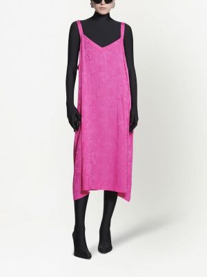 Jacquard geblümtes kleid Balenciaga pink