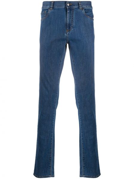 Jeans skinny a vita bassa Canali blu