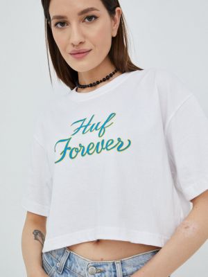 Bavlněné tričko Huf bílé