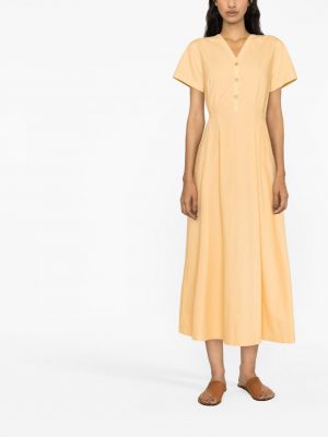 Bavlněné šaty s knoflíky Aspesi oranžové