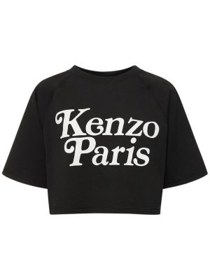 Βαμβακερή μπλούζα Kenzo Paris μαύρο
