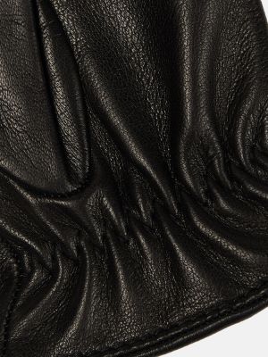 Δερμάτινα γάντια Dries Van Noten μαύρο