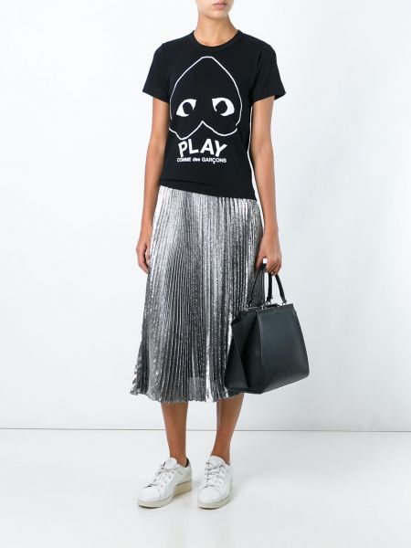 T-shirt mit print Comme Des Garçons Play schwarz