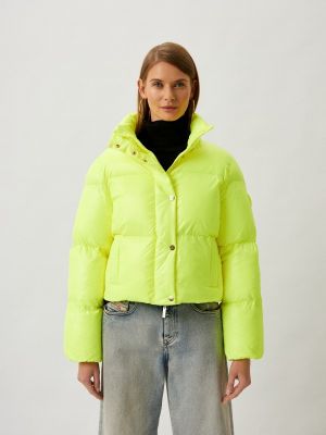 Утепленная демисезонная куртка Elisabetta Franchi желтая