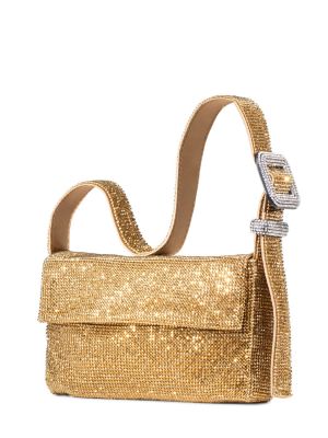 Τσάντα ώμου από διχτυωτό Benedetta Bruzziches χρυσό