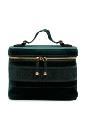 Hímzett táska Christian Dior zöld