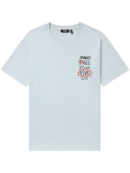 Kokvilnas t-krekls ar apdruku Five Cm zils