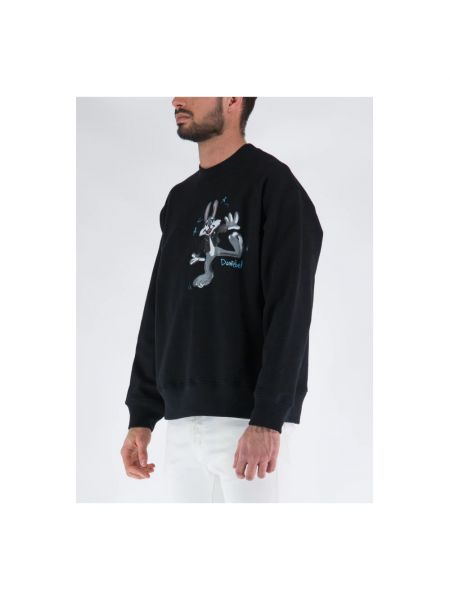 Sweatshirt mit rundhalsausschnitt Domrebel schwarz