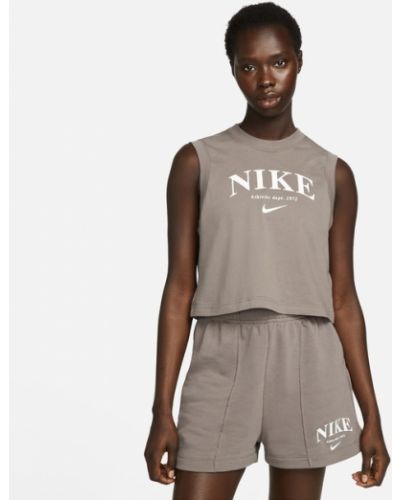 Camiseta deportiva sin mangas Nike gris