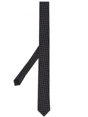 Corbata con estampado Saint Laurent negro