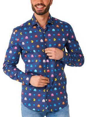Рубашка с принтом с длинным рукавом Opposuits синяя