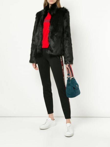 Dūnu jaka ar kažokādu Unreal Fur melns