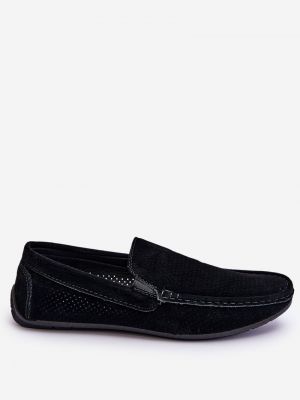 Semišové loafersy Kesi čierna