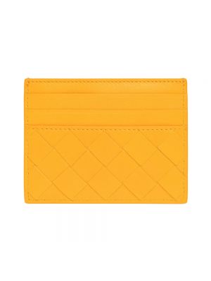 Pomarańczowy portfel skórzany Bottega Veneta