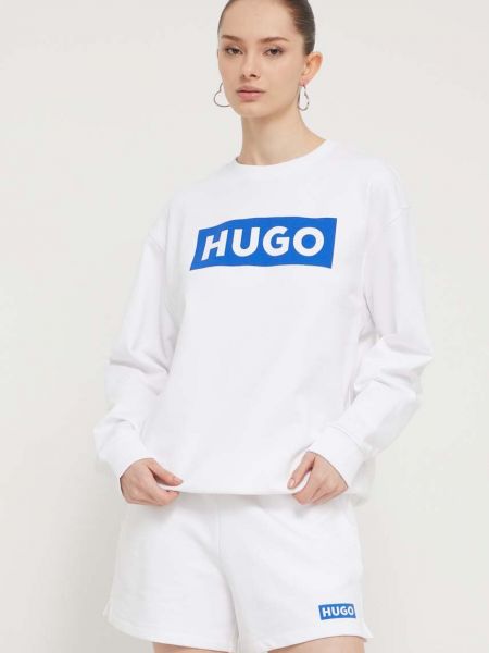 Бавовняний светр з принтом Hugo Blue