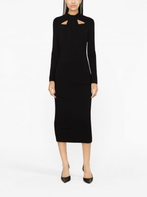 Midi šaty Giorgio Armani černé