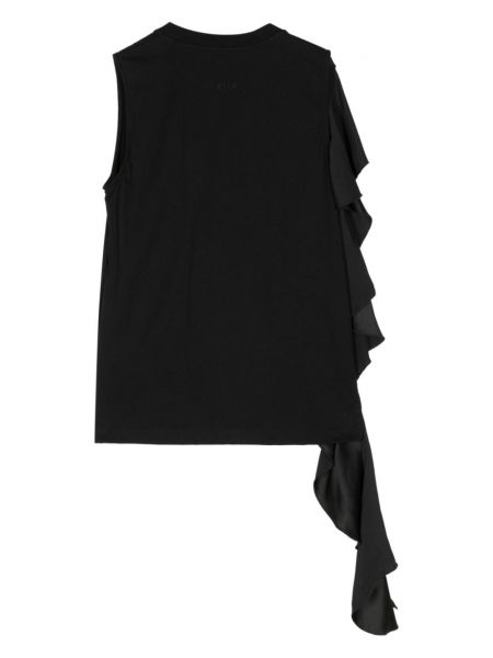 Bluse aus baumwoll mit drapierungen Msgm schwarz