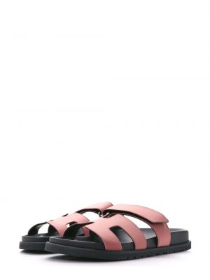 Saténové sandály Hermès Pre-owned růžové