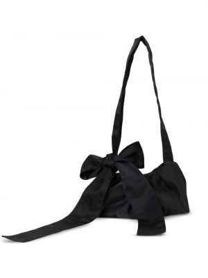 Сатенени чанта за ръка с панделка черно Cecilie Bahnsen