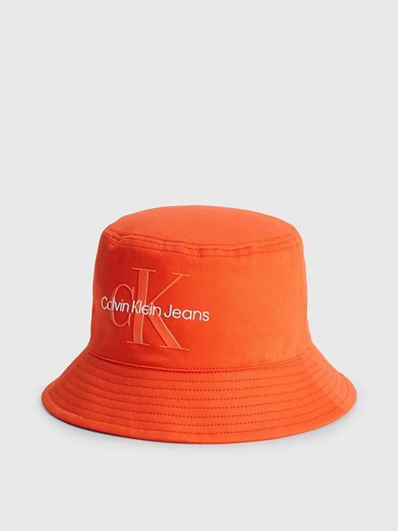 Бавовняний капелюх Calvin Klein помаранчевий