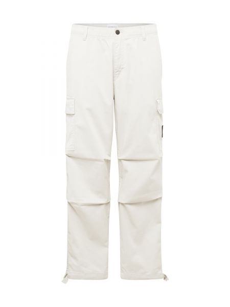 Pantaloni cu buzunare Calvin Klein Jeans gri