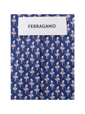 Corbata de seda Salvatore Ferragamo azul
