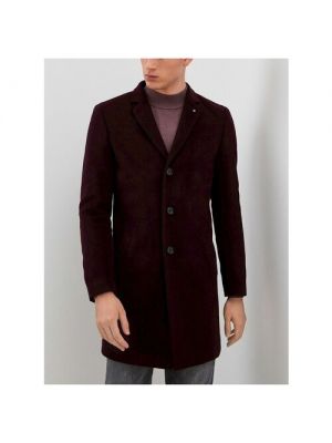 Бордовое зимнее пальто с карманами Berkytt