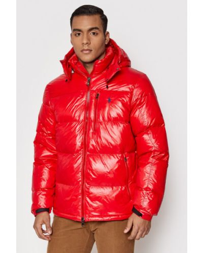 Priliehavá páperová bunda Polo Ralph Lauren červená