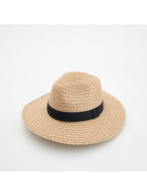 Pletený pletený klobúk Reserved béžová