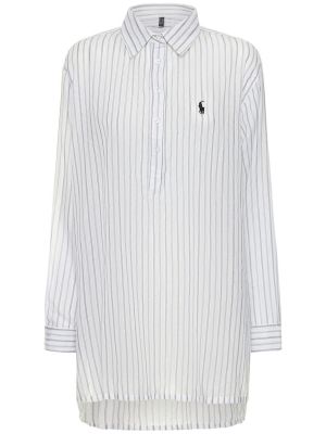 Oversized bavlněná košile Polo Ralph Lauren bílá