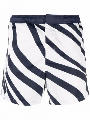 Sebra-trykk trykt shorts med lommer Missoni hvit