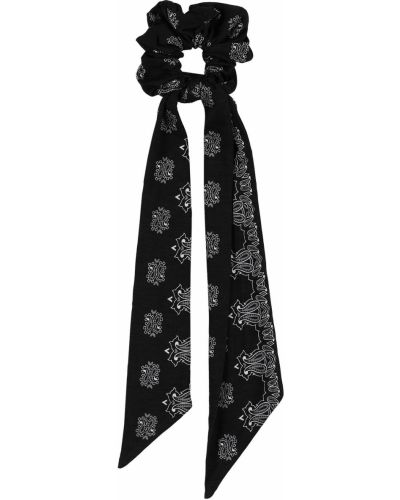 Krawat z wiskozy Saint Laurent czarny