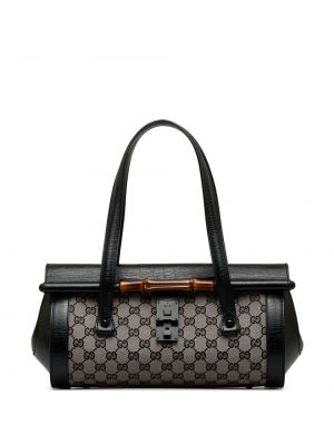 Bambusová kabelka Gucci Pre-owned čierna