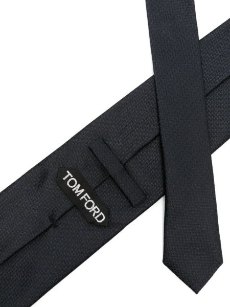 Žakárová hedvábná kravata Tom Ford modrá
