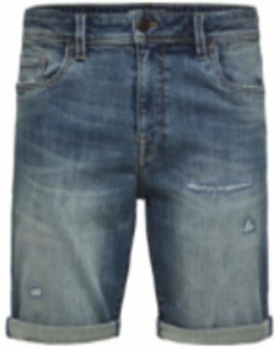 Shorts en jean Selected Homme bleu