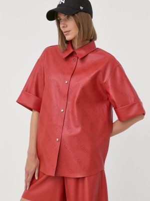 Красная рубашка свободного кроя Karl Lagerfeld