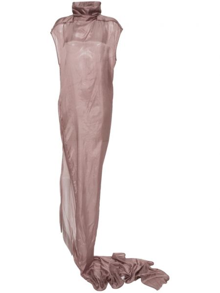 Ασύμμετρη βραδινό φόρεμα Rick Owens ροζ