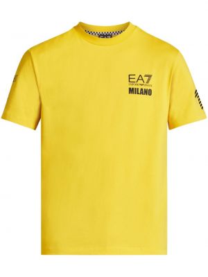 T-shirt con stampa Ea7 Emporio Armani giallo