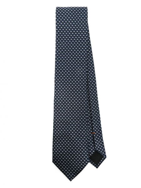 Cravată de mătase cu imprimeu geometric Zegna
