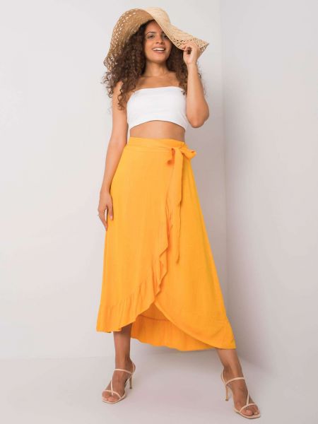 Suknja Fashionhunters narančasta