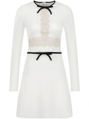 Krepové krajkové šaty Giambattista Valli bílé