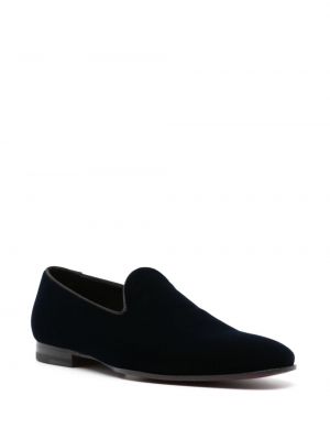 Slip-on sametist velvetist loafer-kingad Tagliatore sinine