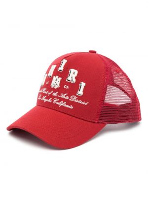 Haftowana czapka z daszkiem Amiri czerwona