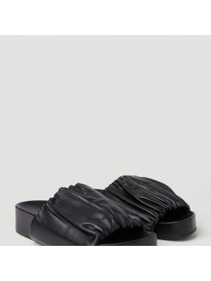 Sandalias de cuero Jil Sander negro
